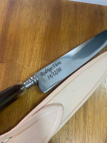 Cuchillo Solingen 20 Cm Con Mango En Guampa