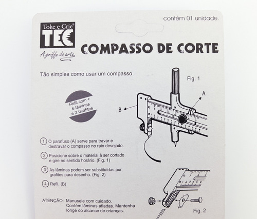 Compasso Para Corte Ideal Para Circulos Toke E Crie 386