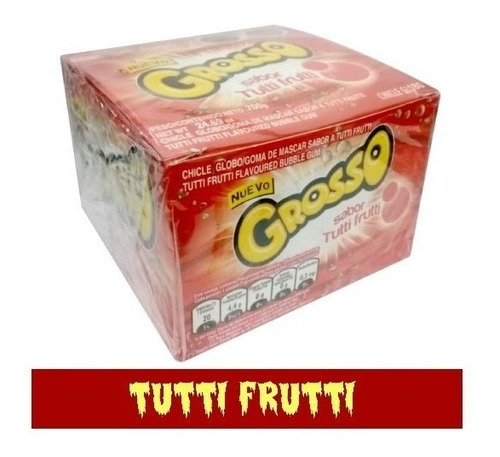 Chicle Grosso Tutti Frutti Caja X 100 Unidades 700gr