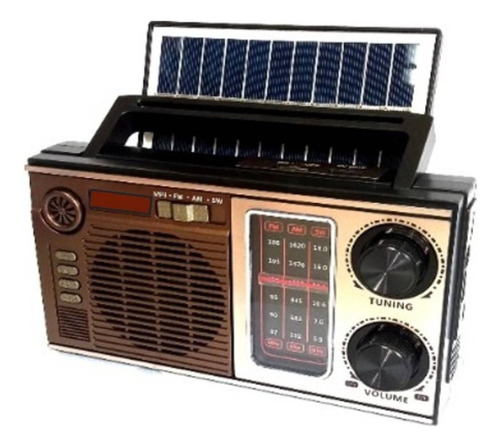 Radio Portátil 3 Bandas Alta Potencia De Sonido Panel Solar