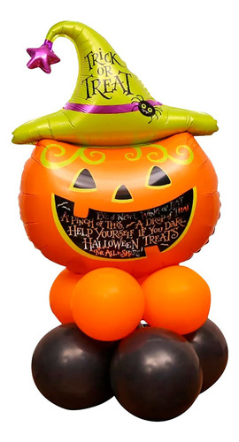 Kit Globos Halloween Calabaza Base