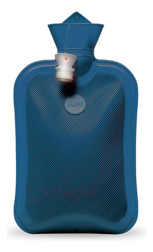 Bolsa De Agua Caliente 2lts Mapa Clásica Con Tapón Rosca Color Azul