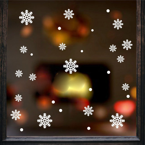 Imagen 6 de 6 de Copos De Nieve Sticker Vinil