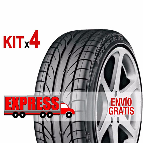 Kit 4u 185/70 R14 Potenza Giii Bridgestone Envío + 4 Válv $0