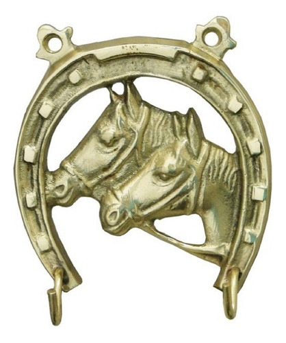 Porta Chaves Cavalos E Ferradura Em Bronze Fazendas Sitios