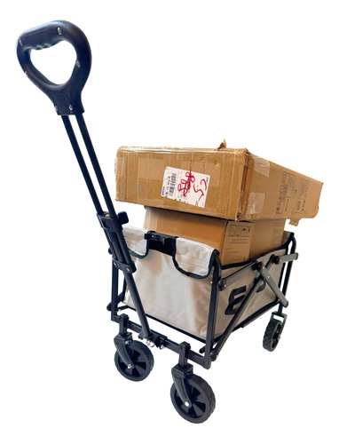 Carrito Camping Plegable Multiusos Con Manija Vagon Gris Color Gris
