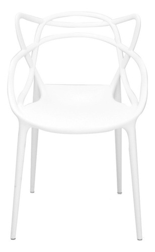 Cadeira de jantar Top Chairs Top Chairs Allegra, estrutura de cor  branco, 4 unidades