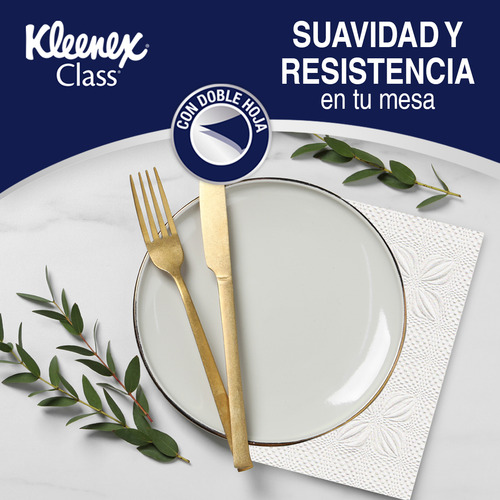 Servilletas Kleenex Class Hojas Dobles 200 Piezas