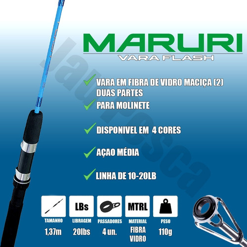 Imagem 8 de 9 de 2 Vara De Pesca Completa Com Molinete Ht200 Linha Barato