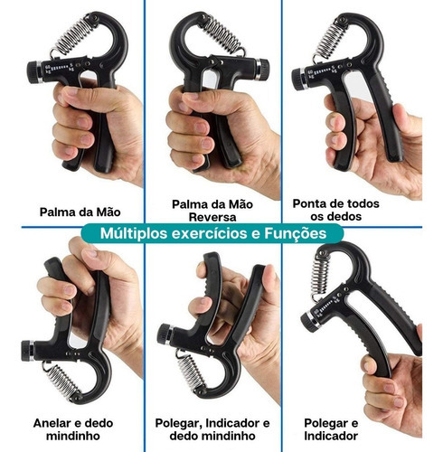 Hand Grip Ajustável Fortalecedor Fisioterapia Mão Exercicios
