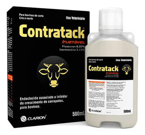Contratack Endectocida Clarion Vetoquinol - Frasco 500 Ml