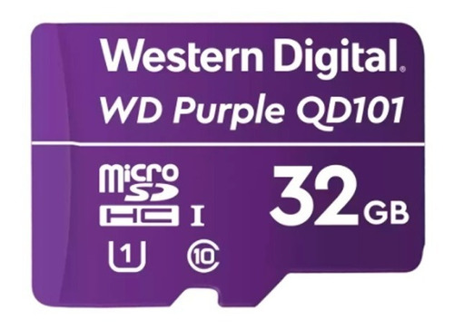 Memoria Microsd Wd Purple 32 Gb Ideal Para Videovigilancia