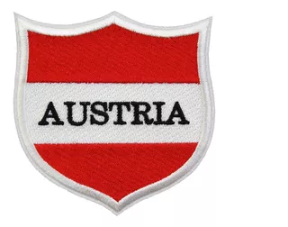 Escudo De Parche Bordado De Austria (3 X 3 ) 100% Fabr...