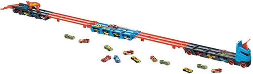 Imagen 3 de 5 de Hot Wheels Camion Autopista Transportador + 3 Autos, Mattel