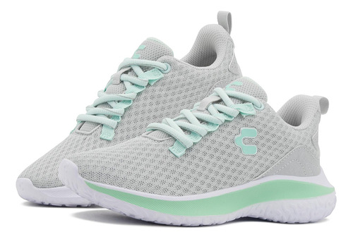 Tenis Charly Para Dama Deportivo Walking Relax Menta Gris