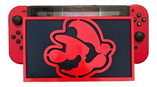 Cover Mario Cara Stencil Nintendo Switch Dock Pixelados_