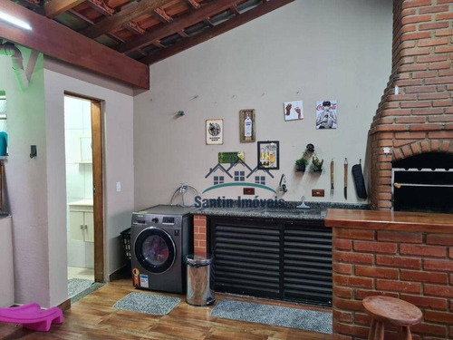 Imagem 10 de 30 de Sobrado Com 3 Quartos, (01 Suíte) Espaço Gourmet, Mobiliado, 02 Vagas Cobertas À Venda, 150 M² - Jardim Teles De Menezes - Santo André - So0404