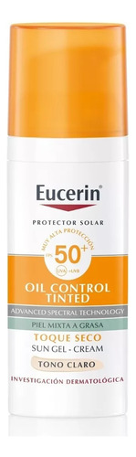 Eucerin Sun Oil Control Tinted Facial Tono Claro Fps50+ 50ml