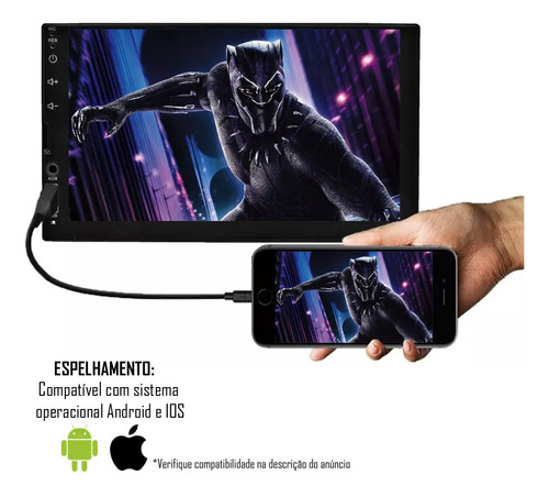 Multimídia Corolla 17 A 19 Espelhamento Bluetooth Usb Câmera