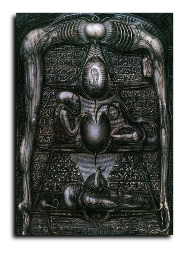 Cuadro Decorativo Canvas 60x80cm  Alien Hans Ruedi Giger