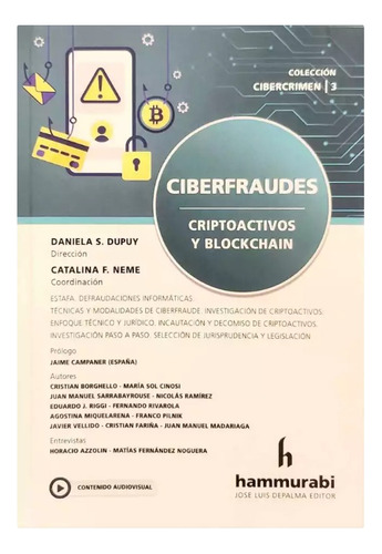 Ciberfraudes, Criptoactivos Y Blockchain Dupuy