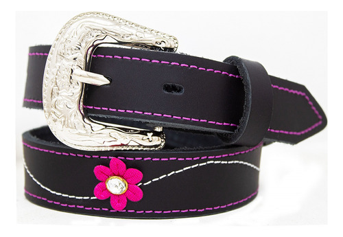 Cinto Criança Feminino Rosa Country Com Fivela Tradicional