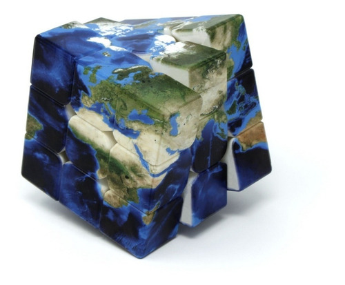 Cubo Mágico 3x3x3 Profissional Personalizado Planeta Terra Estrutura Azul