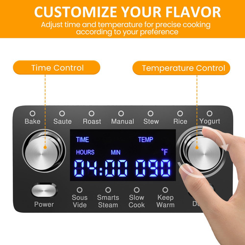 Heynemo 12-in-1 Cooker Lenta Programable, Olla De Olla Lenta