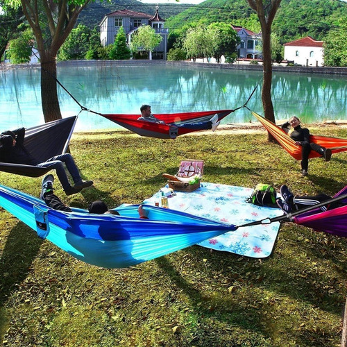 Imagen 3 de 3 de Hamaca Paraguaya Portatil Camping Pesca Reforzada Tactica