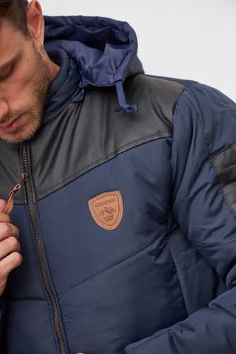 Imagen 2 de 5 de Campera De Abrigo Con Cuerina Tipo Chaqueta