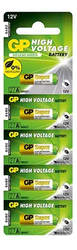 Pack 5 Pilas Gp 27a Mn27 Alcalina 12v Para Control Remoto | Cuotas Sin