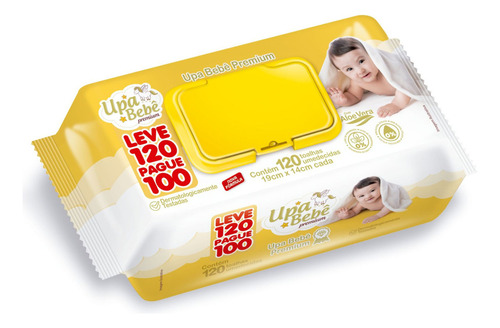 Lenços Umedecidos Toalhinhas Upa Bebê Premium 100un Atacado