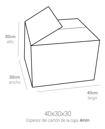 Imagen 4 de 10 de Caja Carton Embalaje 40x30x30 Mudanza Reforzada X10