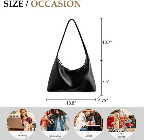 Bolsos Hobo De Cuero Para Mujer, Pequeño Bolso De Hombro Sua