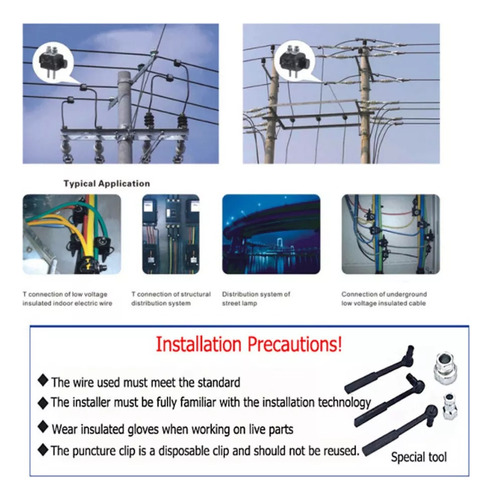 Aislamiento Del Conector, Conector Perforador, Pinza, Sin Pe