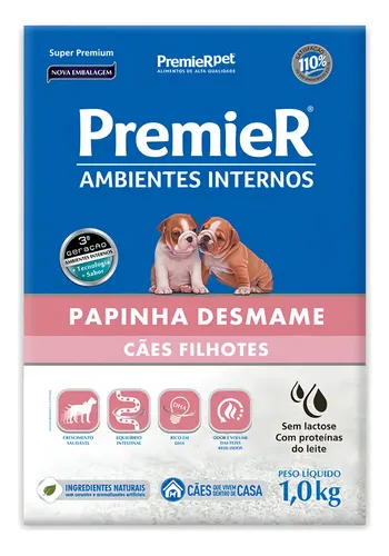 Ração Papinha PremieRpet Filhote Ambientes Internos 1kg