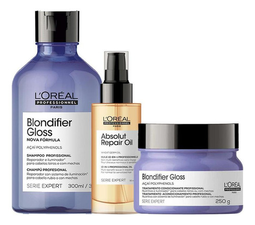 Kit L'oréal Pro Serie Exp Blondifier Gloss Sh E Másc E Óleo