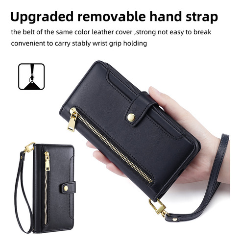 Funda De Cuero Para iPhone Carcasa De Bolsa Con 2 Correa