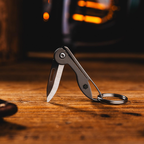 Keyunity Kk05 Mini Cuchillo De Bolsillo De Titanio Para Tran