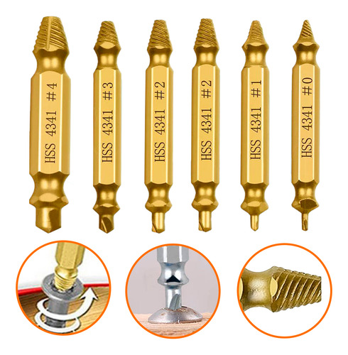 Bits Extrator Saca Parafuso Espanado Quebrado 2 A 12 Mm Hss