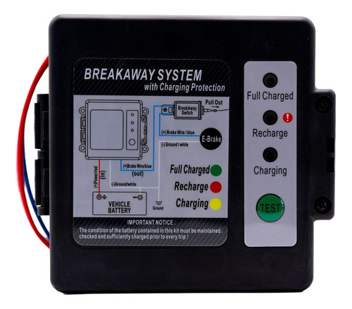 Kit Freno De Emergencia P/remolque Con Batería 12 V A Axon