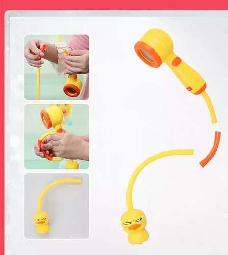 Set 3 Duck Shower De Agua Para Tina Baño Infantil De Bebe