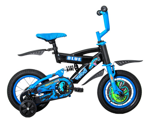 Bicicleta Veloci Blue D/susp R12 Negro Infantil