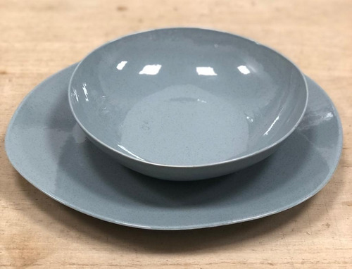 Imagen 2 de 3 de Bowl Compotera Ensaladera Artesanal Irregular Porcelana 20cm