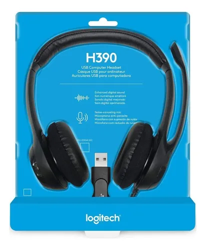 Auriculares Logitech H390 Microfono Usb 1,9 M Negro