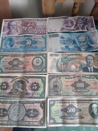 Billetes  Antiguos Selecciona 4 Escoge Piezas Diferentes