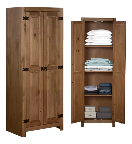 comprar Ropero 2 Puertas Linea Mexicana Placard Madera Maciza 
