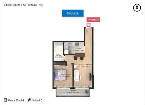Imagen 2 de 14 de Urquiza 1700 - Departamento En Venta 1 Dormitorio En Rosario