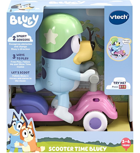 Bluey Con Scooter Luces Y Sonidos Interactivo Español Vtech.