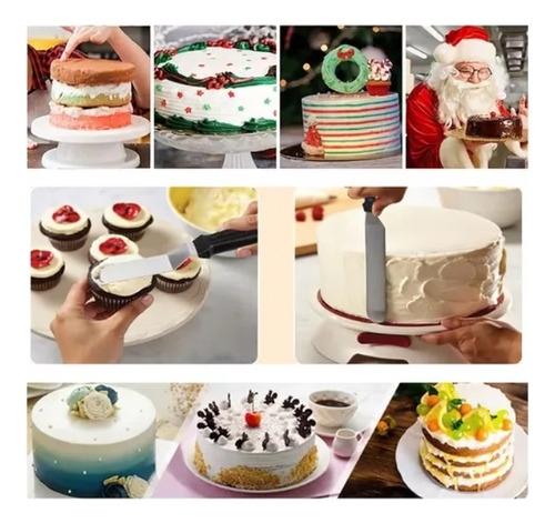 Juego De Decoración De Pasteles Platón Giratorio Para Tartas Color Rosa